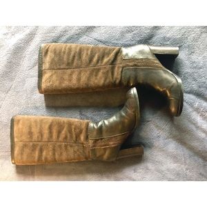 Nine west leather /suede knee high heeled boots